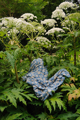 Batik on antique linen sheets